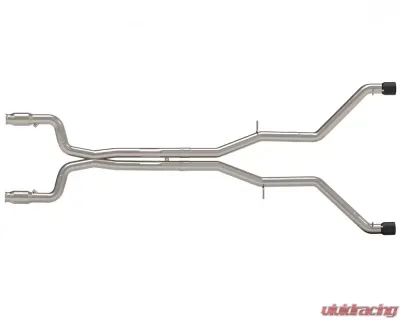 Kooks Complete 3" Muffler Delete Exhaust System X-Pipe w/3" Green Catted Pipes Muffler Delete Pipes and 4" Black Slash Cut Dual Tips Chevrolet Camaro SS | ZL1 2016-2020 - 22605311MD