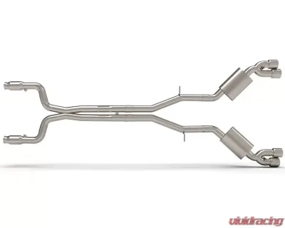 Kooks Complete 3.0" Exhaust System w/3.0" Green Catted Pipes X-Pipe Kooks Oval Race Mufflers and 4" Polished Slash Cut Quad Tips Chevrolet Camaro SS | ZL1 2016-2024 - 22605351