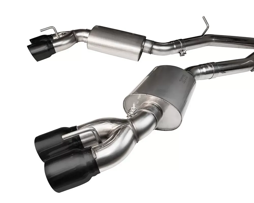 Kooks Complete 3.0" Exhaust System w/3.0" Green Catted Pipes X-Pipe Kooks Oval Race Mufflers and 4" Black Slash Cut Quad Tips Chevrolet Camaro SS | ZL1 2016-2024 - 22605361