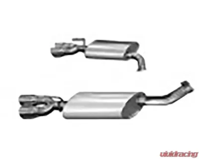Kooks OEM x 3.0" Axleback Exhaust. w/Kooks Polished Oval Race Mufflers and Quad 3.0" Slash Cut Polished Tips Chevrolet Caprice 2011-2017 - 25206100