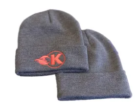 Kooks Grey K-Flame Logo Beanie