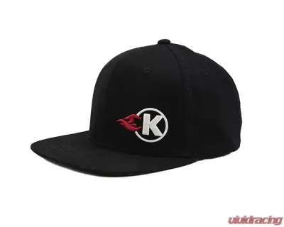 Kooks Kooks Black Flexfit K-Flame Logo Hat Flat Brim SM/MD - HT-100606-00