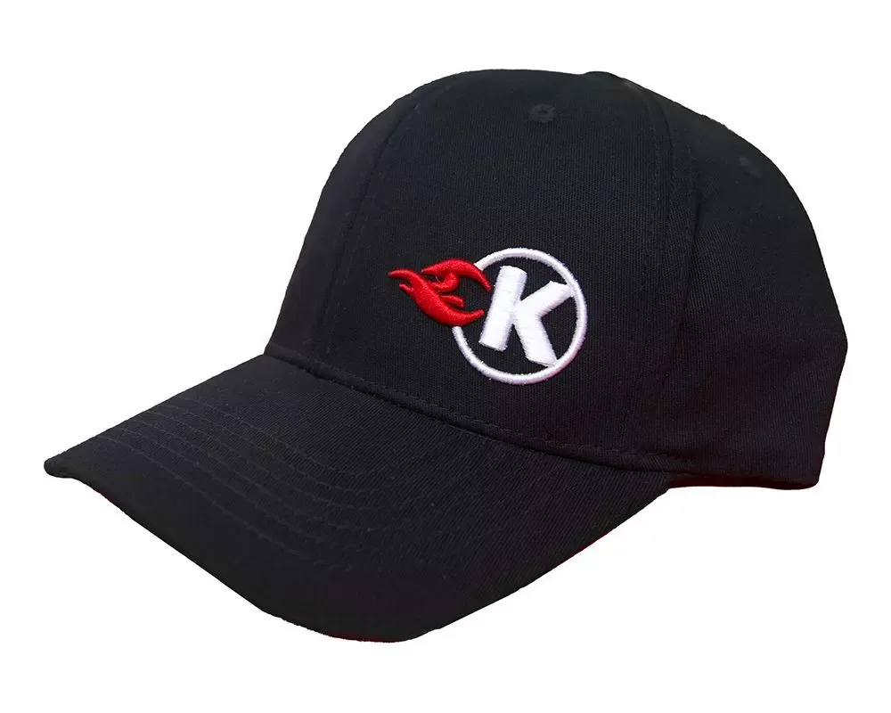Kooks Kooks Black Flexfit K-Flame Logo Hat Curved Brim LG/XL - HT-100605-01