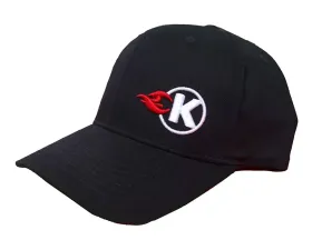 Kooks Kooks Black Flexfit K-Flame Logo Hat Curved Brim LG/XL