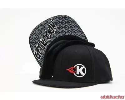 Kooks Kooks Black Flexfit K-Flame Logo Hat Flat Brim SM/MD - HT-100606-00