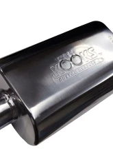 Kooks 2-1/2" Oval Center/Center Muffler 12" Long Body. Polished Stainless Steel                                     - KO250-12 - Image 3