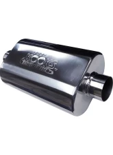 Kooks 2-1/2" Oval Center/Center Muffler 12" Long Body. Polished Stainless Steel                                     - KO250-12 - Image 2