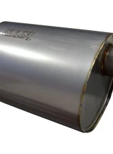 Kooks 2-1/2" Oval Center/Offset Muffler 12" Long Body. Stainless Steel.                                     - MUF-009 - Image 2