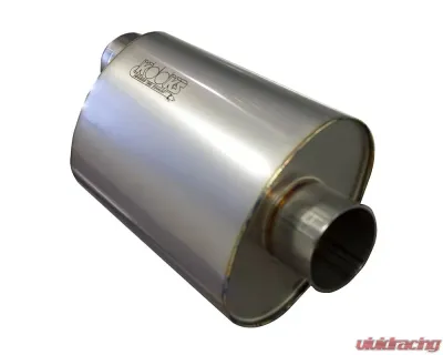 Kooks 3" Oval Center/Offset Muffler 12" Long Body. Stainless Steel. - MUF-018