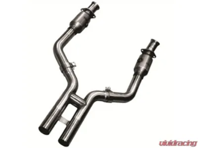 Kooks 1-3/4inch Header and 2-1/2inch Green Catted H-Pipe Kit Ford Mustang GT | Shelby GT | Bullitt 4.6L V8 2005-2010 - 1131H260