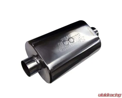 Kooks Custom Headers Polished Stainless Steel 2-1/2" Oval  Clamp In Muffler 12" Long Body - KO250-12-CI