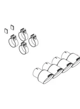 CORSA Performance Quad 4.5" Polished Pro-Series NPP Tip Kit w/ Clamps Chevrolet Corvette C7 2014-2019                                     - 14778 - Image 2
