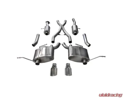 CORSA Performance 2.5" Dual Rear Exit Catback w/Single 4.5" Polished Pro-Series Tips Jeep Grand Cherokee 3.6L V6 2011-2021 - 14980