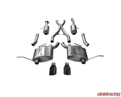 CORSA Performance 2.5" Dual Rear Exit Catback w/Single 4.5" Black Pro-Series Tips Jeep Grand Cherokee 3.6L V6 2011-2021 - 14980BLK