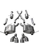CORSA Performance 2.5" Dual Rear Exit Catback w/Twin 4.0" Polished Pro-Series Tips Jeep Grand Cherokee 3.6L V6 2014-2021                                     - 14984 - Image 2
