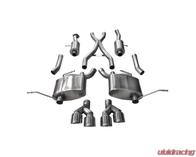 CORSA Performance 2.5" Dual Rear Exit Catback w/Twin 4.0" Polished Pro-Series Tips Jeep Grand Cherokee 3.6L V6 2014-2021 - 14984