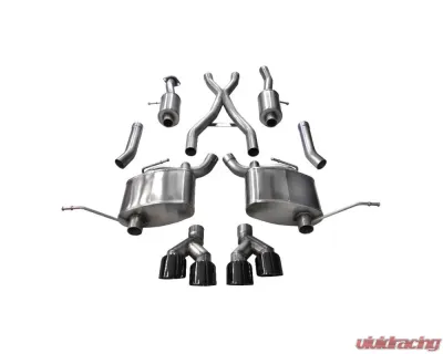 CORSA Performance 2.5" Dual Rear Exit Catback w/Twin 4.0" Black Pro-Series Tips Jeep Grand Cherokee 3.6L V6 2014-2021 - 14984BLK