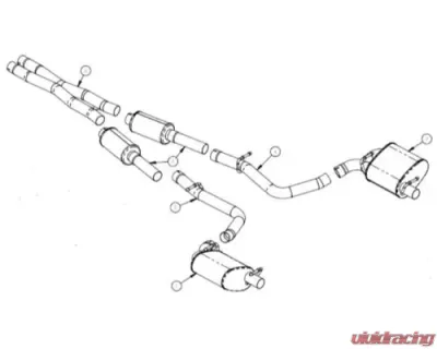 CORSA Performance 2.5" Dual Rear Exit Catback Dodge Challenger 3.6L V6 2015-2020 - 21066