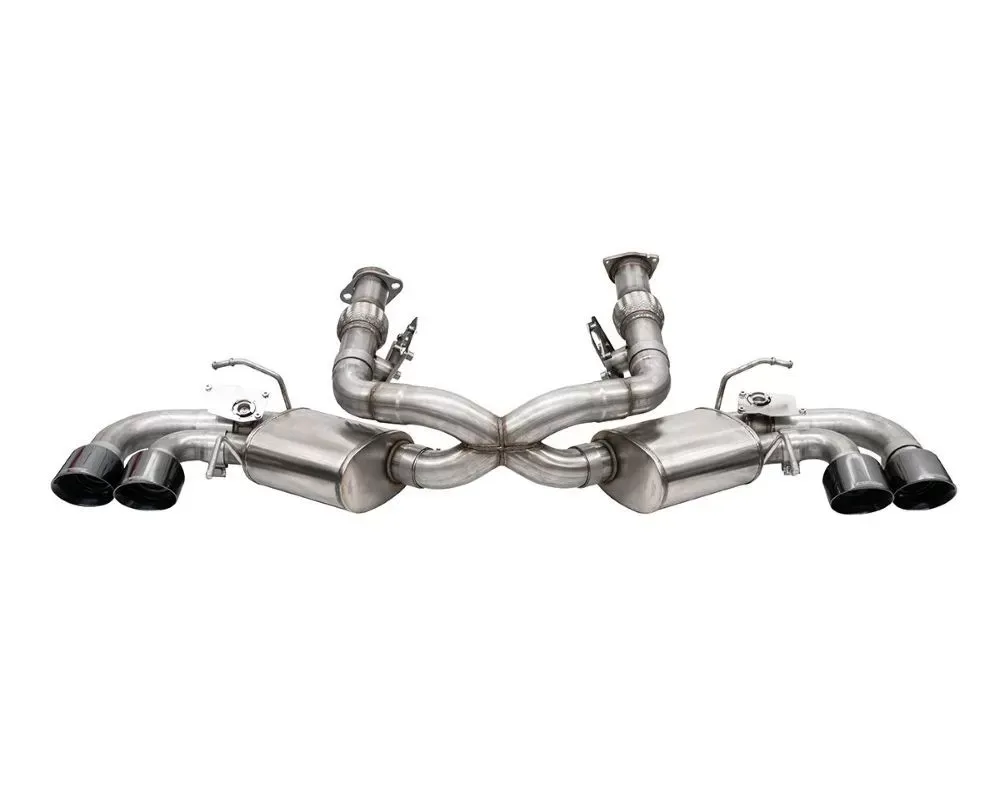 Corsa 3.0" AFM Catback Active Valve (NPP Only) w/ Twin 4.5" Black Pro-Series Tips Chevrolet Corvette C8 6.2L V8 2020-2024 - 21103BLK
