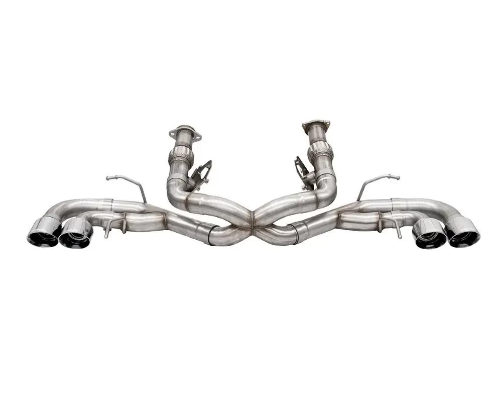 Corsa Track Series 3.0" Catback Exhaust w/ Twin 4.5" Polished Pro-Series Tips Chevrolet Corvette C8 6.2L V8 2020-2024 - 21104