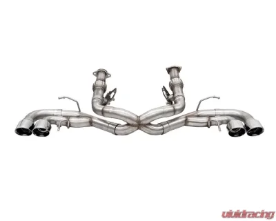 Corsa Track Series 3.0" Catback Exhaust w/ Twin 4.5" Polished Pro-Series Tips Chevrolet Corvette C8 6.2L V8 2020-2021 - 21104