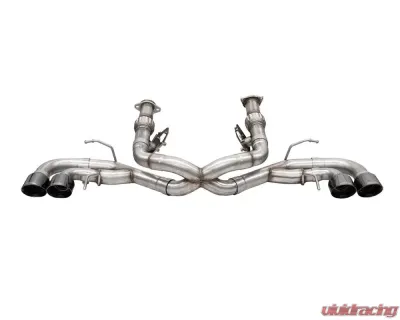 Corsa Track Series 3.0" Catback Exhaust w/ Twin 4.5" Black Pro-Series Tips Chevrolet Corvette C8 6.2L V8 2020-2024 - 21104BLK
