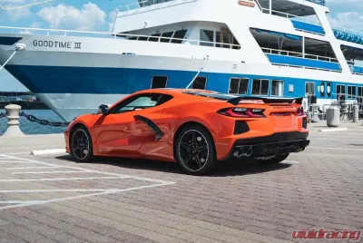 Corsa Track Series 3.0" Catback Exhaust w/ Twin 4.5" Black Pro-Series Tips Chevrolet Corvette C8 6.2L V8 2020-2024 - 21104BLK
