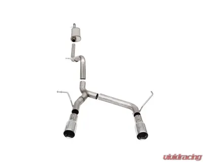 Corsa Performance 2.75" Catback Exhaust Dual Rear Exit w/ Single 4.0" Polished Tips Jeep Wrangler JKU 3.8L | 3.6L 2007-2018 - 21122