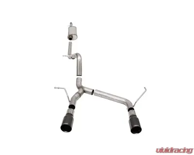 Corsa Performance 2.75" Catback Exhaust Dual Rear Exit w/ Single 4.0" Black Tips Jeep Wrangler JKU 3.8L | 3.6L 2007-2018 - 21122BLK