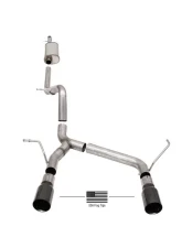 Corsa Performance 2.75" Catback Exhaust Dual Rear Exit w/ Single 4.0" Black American Flag Tips Jeep Wrangler JLU 3.6L 2018-2021                                     - 21124BLKUSA - Image 3