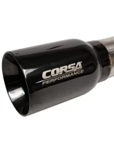 Corsa Performance 2.75" Catback Exhaust Dual Rear Exit w/ Single 4.0" Black American Flag Tips Jeep Wrangler JLU 3.6L 2018-2021                                     - 21124BLKUSA - Image 2