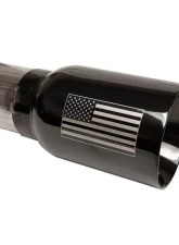 Corsa Performance 2.75" Catback Exhaust Dual Rear Exit w/ Single 4.0" Black American Flag Tips Jeep Wrangler JLU 3.6L 2018-2021                                     - 21124BLKUSA - Image 3