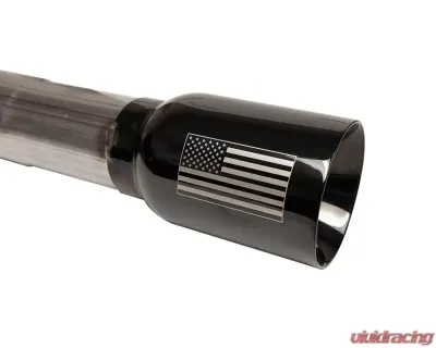 Corsa Performance 2.75" Catback Exhaust Dual Rear Exit w/ Single 4.0" Black American Flag Tips Jeep Wrangler JLU 3.6L 2018-2021 - 21124BLKUSA
