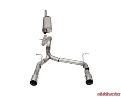 Corsa Performance 2.75" Sport Catback Exhaust Dual Rear Exit w/ Single 4.0" Polished Tips Jeep Wrangler JLU 3.6L 2018-2021 - 21124