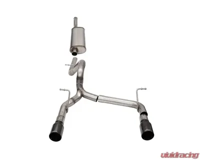 Corsa Performance 2.75" Sport Catback Exhaust Dual Rear Exit w/ Single 4.0" Black Tips Jeep Wrangler JLU 3.6L 2018-2021 - 21124BLK