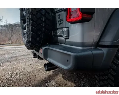 Corsa Performance 2.75" Sport Catback Exhaust Dual Rear Exit w/ Single 4.0" Black Tips Jeep Wrangler JLU 3.6L 2018-2021 - 21124BLK