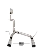 Corsa Performance 2.75" Catback Exhaust Dual Rear Exit w/ Single 4.0" American Flag Tips Jeep Wrangler JLU 3.6L 2018-2021                                     - 21124USA - Image 3