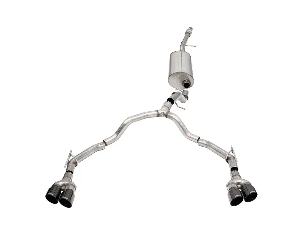 CORSA Performance 3.0" to 2.75" Dual Rear Exit Catback Exhaust System w/Twin 4.0" Tips Black Chevrolet Suburban | GMC Yukon XL 5.3L 2021+ - 21128BLK