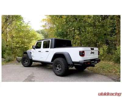 Corsa 3.0" Catback Single Side Exit Single 4.0" Black PVD Straight-Cut Tips USA Flag Etch Jeep Gladiator 2020-2022 - 21060BLKUSA