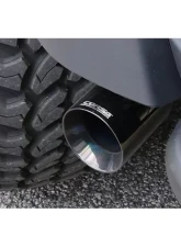 Corsa 3.0" Catback Single Side Exit Single 4.0" Black PVD Straight-Cut Tips USA Flag Etch Jeep Gladiator 2020-2022                                     - 21060BLKUSA - Image 4