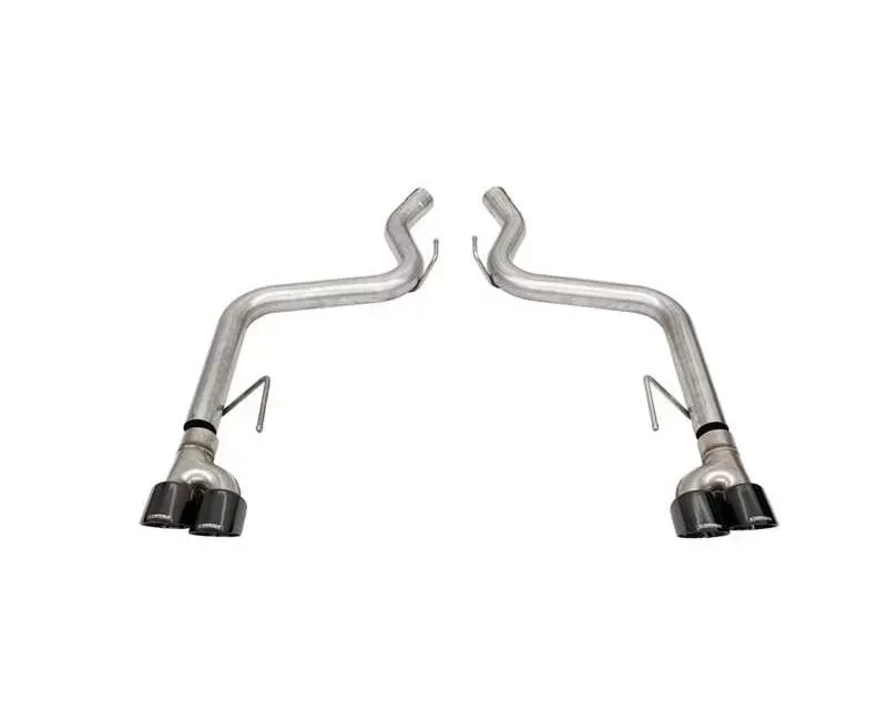 Corsa 3.0" Axle-Back Dual Rear Track Series Exhaust System Twin 4.0" Polished Black PVD Pro-Series Tips Ford Mustang GT 2018-2021 - 21087BLK