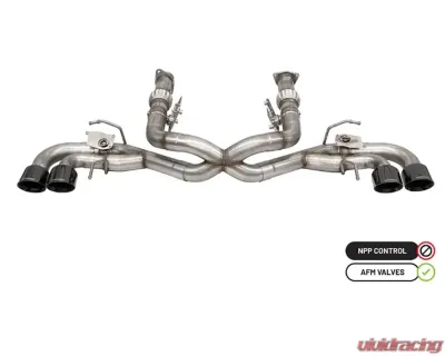 Corsa 3.0" Catback Exhaust w/AFM Valve and Quad 4.5" Black Tips Chevrolet Corvette C8 6.2L V8 2020-2024 - 21106BLK