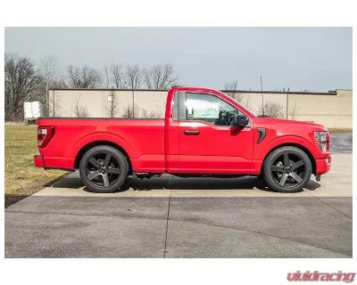 Corsa 3.0" Front of Tire Catback Exhaust w/ Black Tips Ford F-150 Supercab 145.4 Wheelbase 2021-2022 - 21165BLK