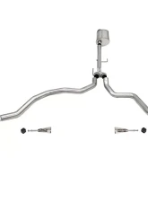 Corsa 3" Sport Dual Rear Catback Exhaust w/ Black Tips Ford F-150 Regular Cab 141.5 Wheelbase 2021-2022                                     - 21155BLK - Image 3