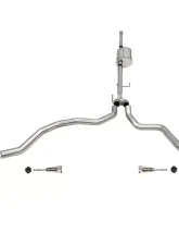 Corsa 3.0" Sport Dual Rear Catback Exhaust w/ Black Tip Ford F-150 SuperCrew 157.2 Wheelbase2021-2022                                     - 21161BLK - Image 3