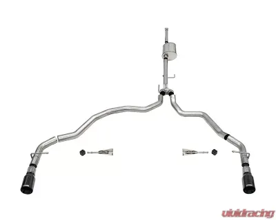 Corsa 3.0" Sport Dual Rear Catback Exhaust w/ Black Tip Ford F-150 SuperCrew 157.2 Wheelbase2021-2022 - 21161BLK