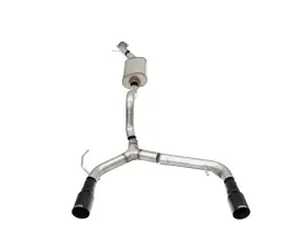 Corsa Turbo 2.75in Sport Catback Dual Exhaust w/4in Straight-Cut Black Tips Ford Bronco 2.3L Turbo 2-Door 2021+