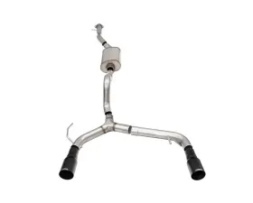 Corsa Turbo 2.75in Catback Dual Exhaust w/4in Straight-Cut Black Tips Ford Bronco 2.3L Turbo 2-Door 2021+