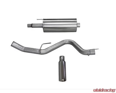 CORSA Single Cat-Back Single Side Exit w/ 4" Polished Tips Ford F-150 5.0L V8 2015-2017 - cor24837