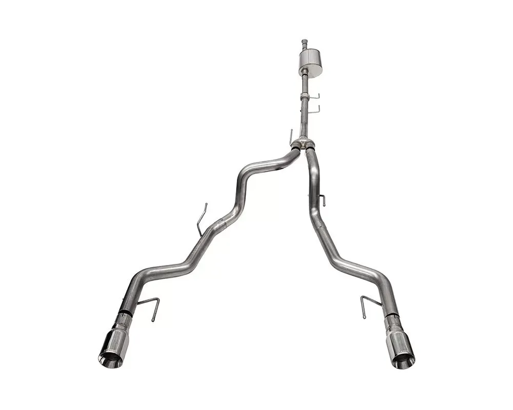 Corsa 3.0 Inch Sport Dual Rear Catback Exhaust w/ Polished Tips Ford F-150 SuperCrew 145.4" Wheelbase 3.5L Turbo 2021+ - 21185